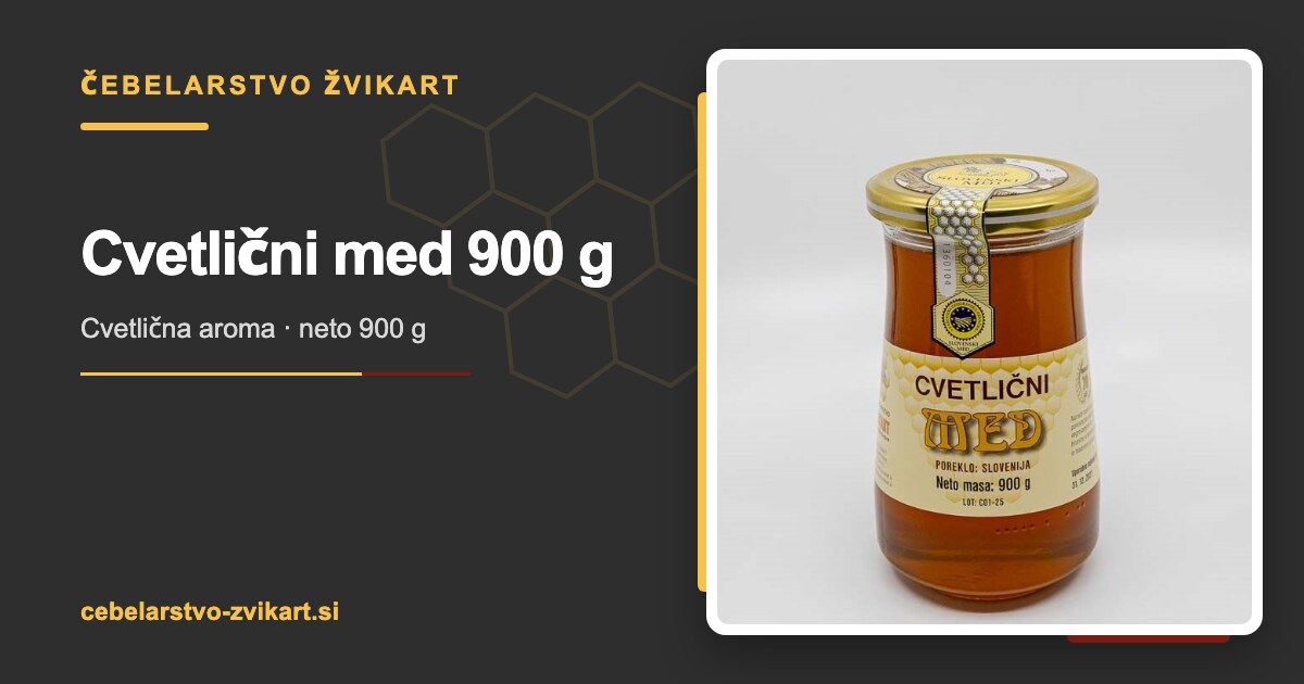 Cvetlični med 900 g | Čebelarstvo Žvikart