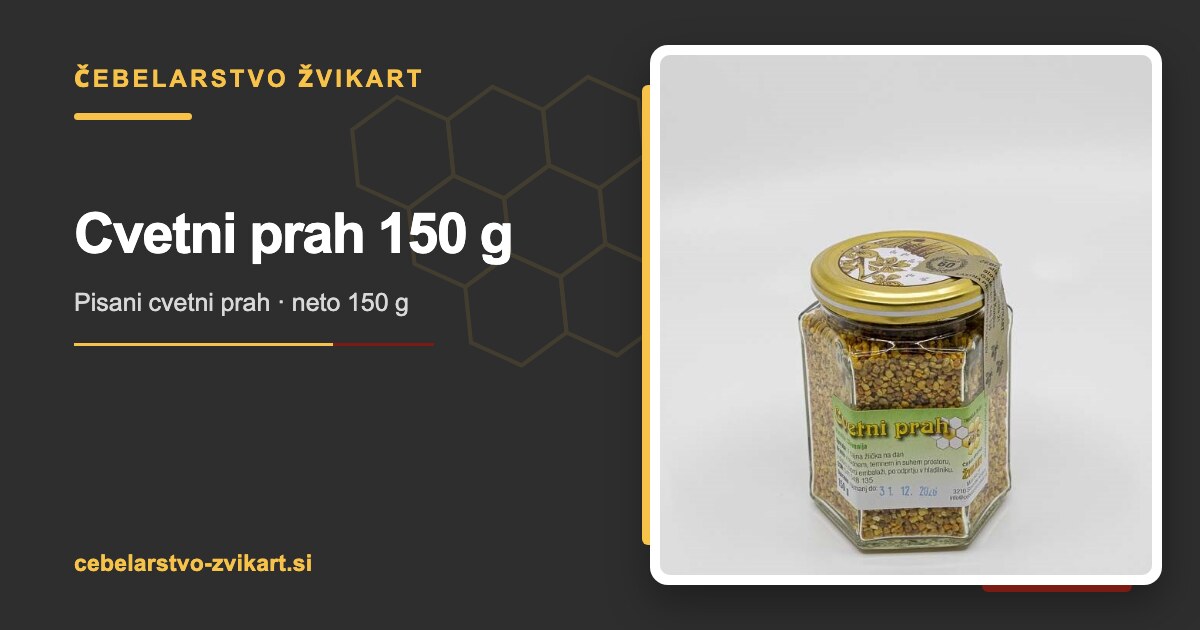 Cvetni prah 150 g | Čebelarstvo Žvikart
