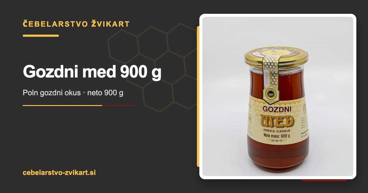 Gozdni med 900 g | Čebelarstvo Žvikart