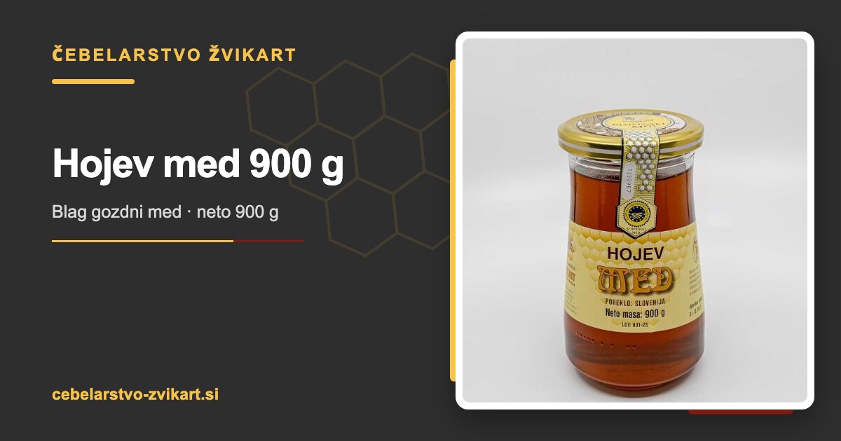 Hojev med 900 g | Čebelarstvo Žvikart