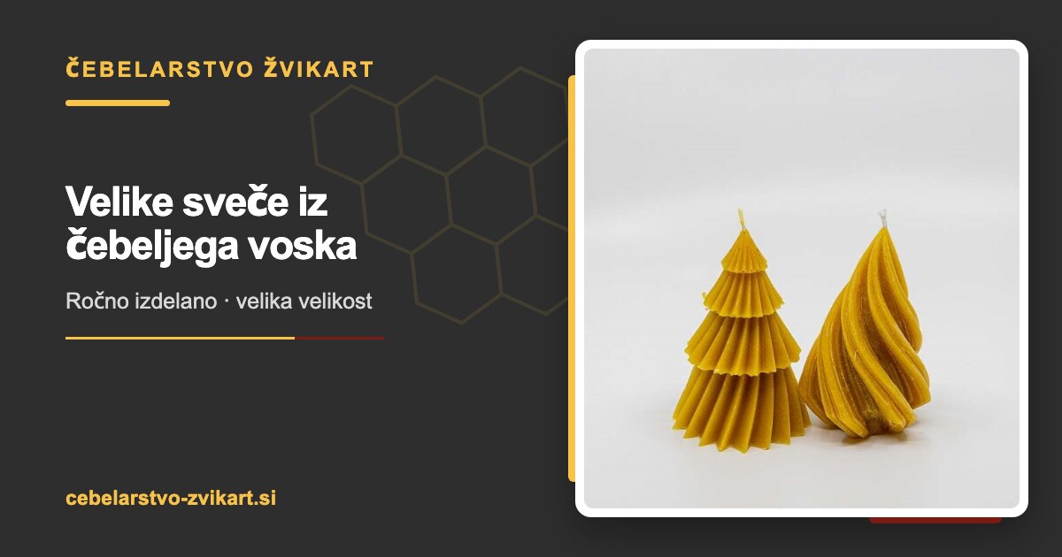 Velike sveče iz čebeljega voska | Čebelarstvo Žvikart