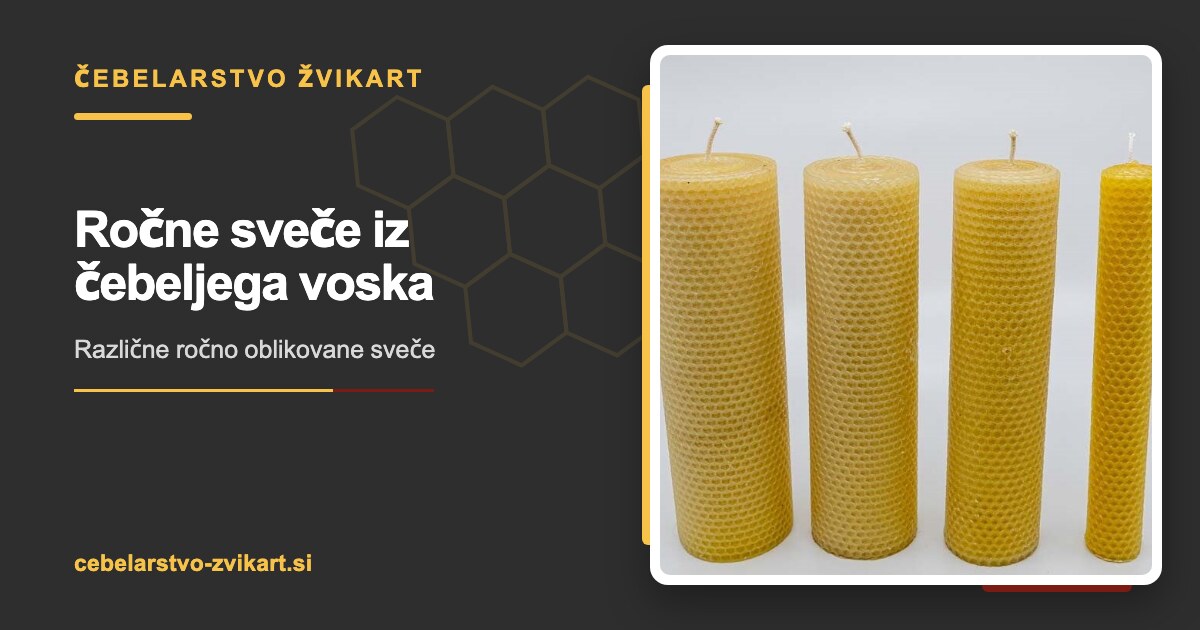 Ročne sveče iz čebeljega voska | Čebelarstvo Žvikart